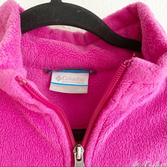 Columbia Full Zip Fleece Jacket Magenta Pink - Picture 4 of 7